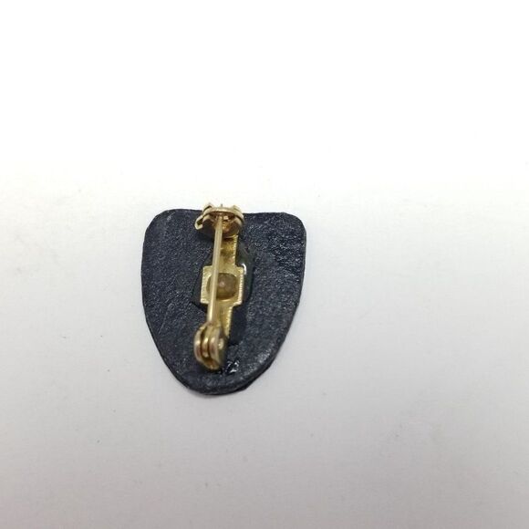 Vintage Blue Mask Shape Brooch, Interesting Design, Artsy, Retro Estate - Picture 3 of 6